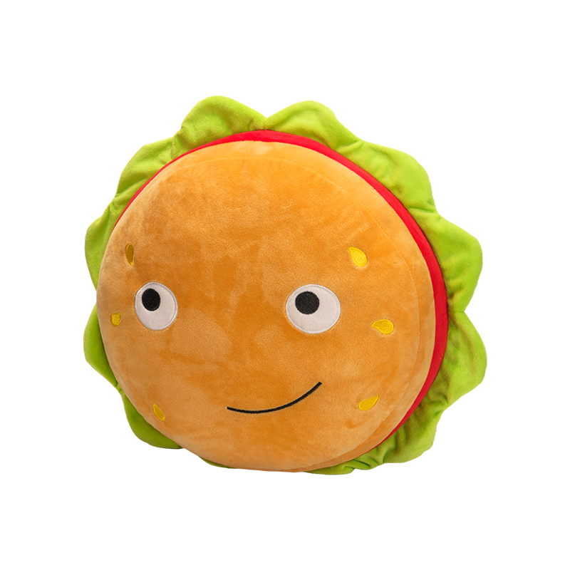 Bantal Mewah Smiley Hamburger Kreatif
