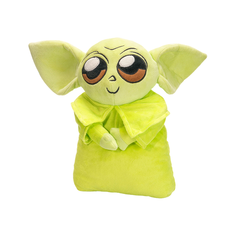 Boneka binatang fantasi yang menggemaskan digunakan untuk menghangatkan tangan