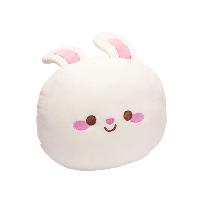 Bantal melingkar mewah kelinci putih