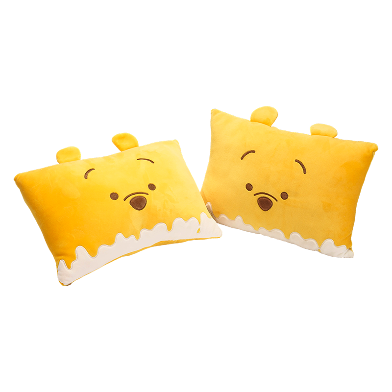 Bantal mewah persegi berwajah beruang kuning