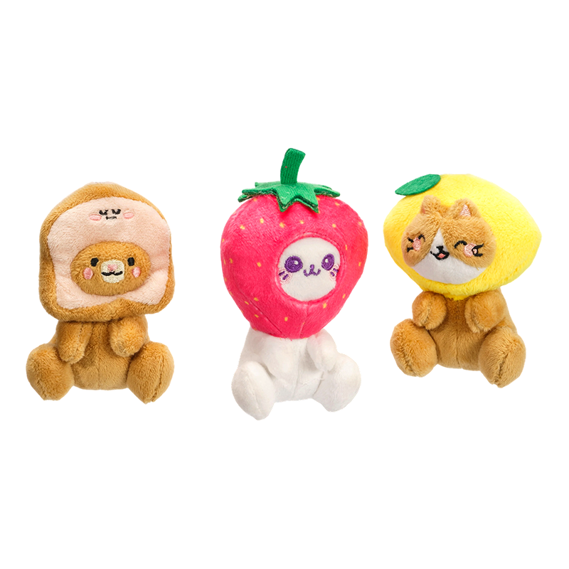 Gantungan kunci mewah sloth bertema buah