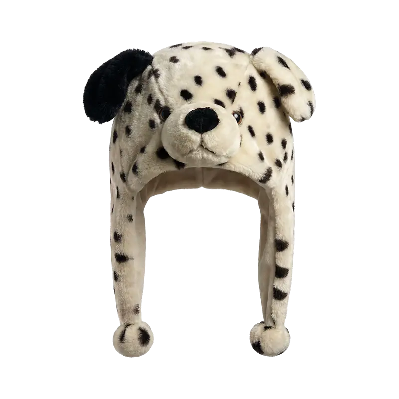 Topi mewah anjing hitam & putih