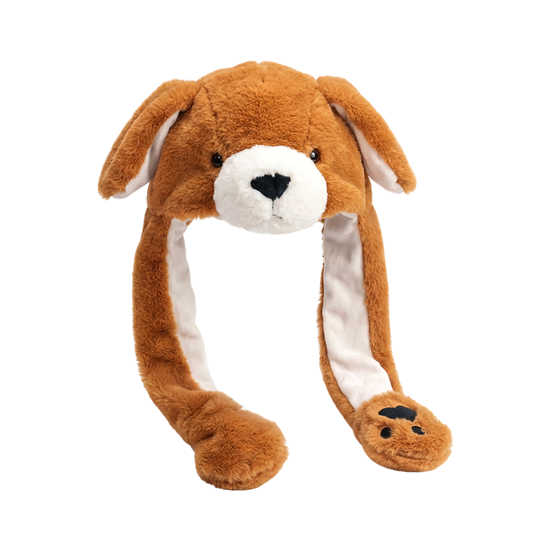 Topi mewah anjing berwarna coklat