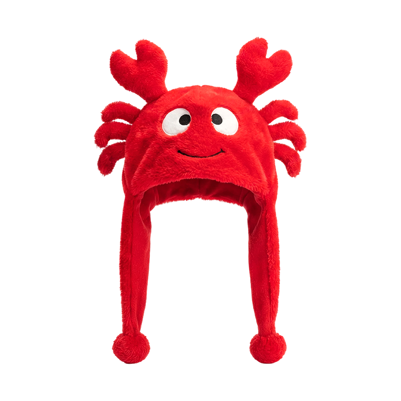 Topi mewah berbentuk kepiting merah
