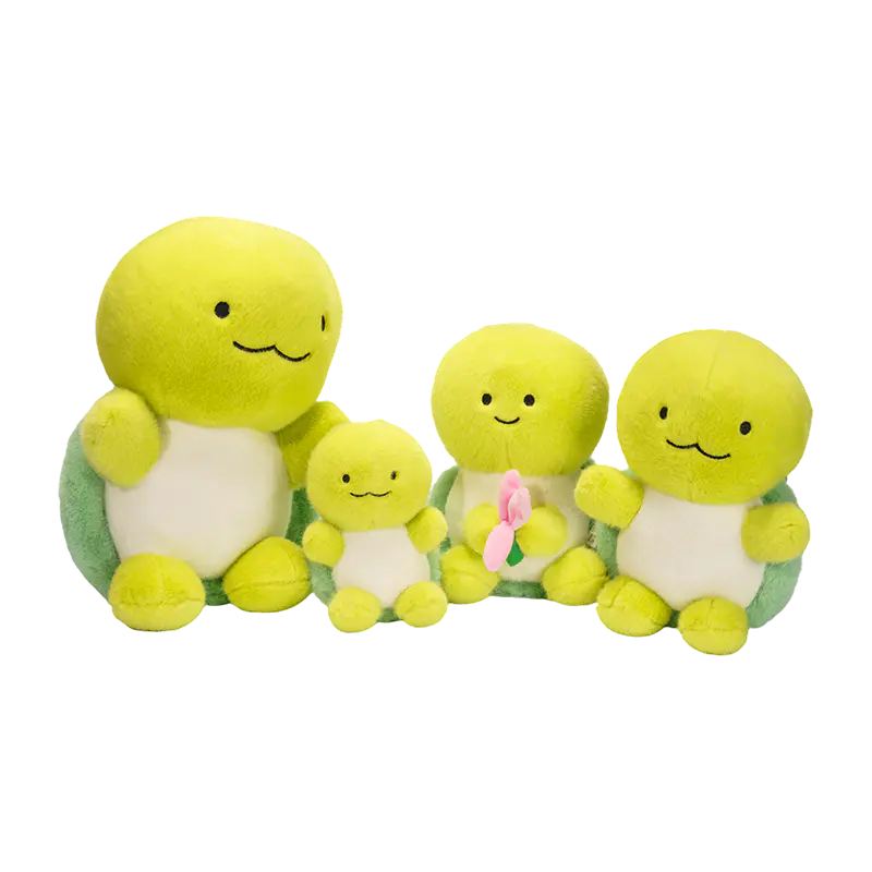 Kelompok boneka mewah penyu yang menyeringai